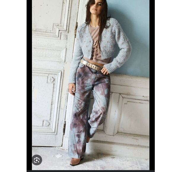 NWT Free People We The Free Aurora Mid Rise Flare 24 - Picture 2 of 10